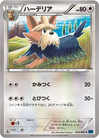 【ポケモンカード】C「ハーデリア」の買取相場とカード情報｜XY1-Bx(050/060)