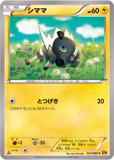 【ポケモンカード】C「シママ」の買取相場とカード情報｜XY9-B(031/080)