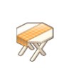 家具:オレンジギンガムテーブルの画像