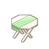 家具:グリーンギンガムテーブルの画像
