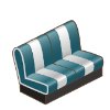 家具:ダイナーソファ（青）の画像