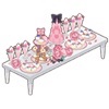 家具:パーティーテーブル（ピンク）の画像