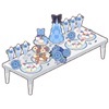 家具:パーティーテーブル（ブルー）の画像