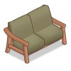家具:木製ソファーの画像