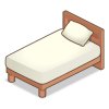 家具:木製ベッドの画像