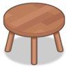 家具:木製小テーブルの画像