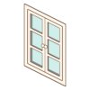 家具:木製窓の画像