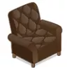 家具:研究室の椅子（ブラウン）の画像