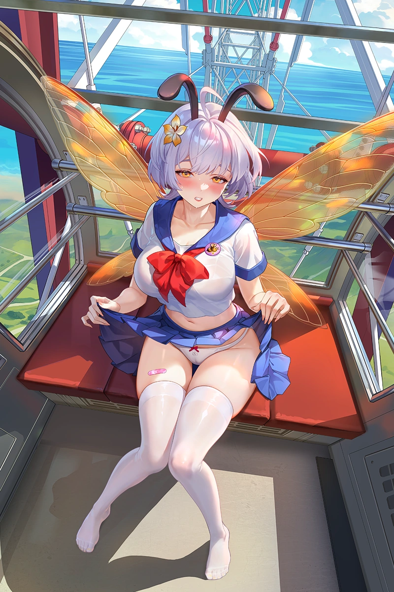 ヤバ少女_東雲氷_観覧車でのデート