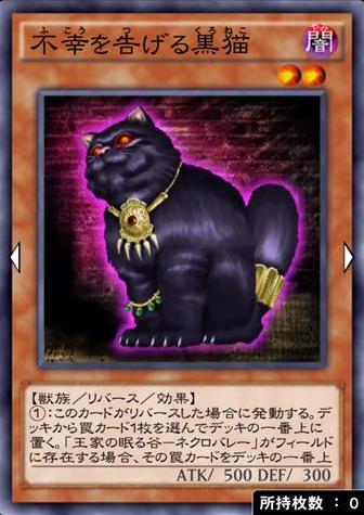 不幸を告げる黒猫のカード画像
