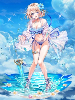 白猫_エレノア_大剣_水着_立ち絵