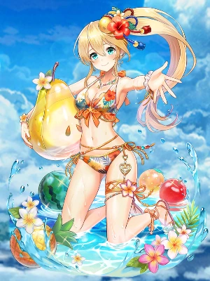 白猫_フラン_鎖剣_水着_立ち絵