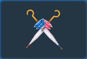 白猫_不知火フレアモチーフ_神秘のハーフエルフパラソル_双剣_立ち絵