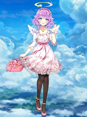 白猫_ルカ_槍_私服_立ち絵