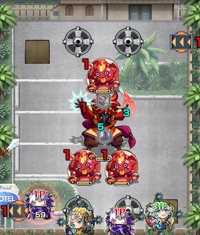 モンスト_リゼルグダイゼル2回戦_バトル1