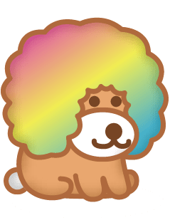 すみすみ、アフロ犬