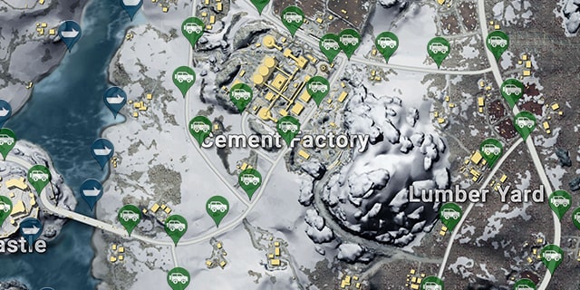 【PUBGモバイル】Vikendi(ヴィケンディ/雪マップ)のマップ・車両スポーン情報 | AppMedia