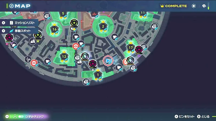 ポケモンZA_ほとばしる迅雷_マップ画像