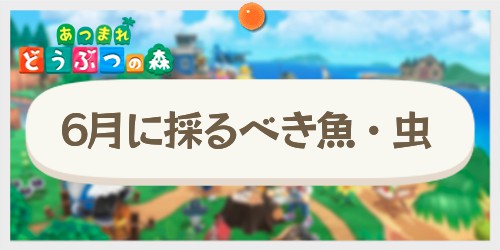 あつ森_6月に採るべき魚虫