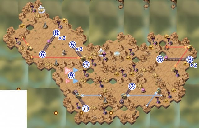 AFKアリーナ_風穴の谷全体マップ2