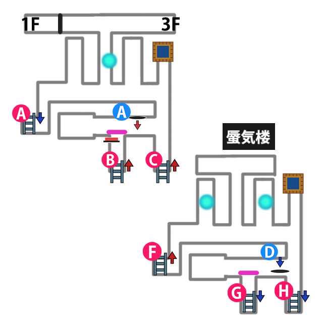 真女神転生3 カブキチョウ捕囚所のマップとエリア情報まとめ メガテン3 Appmedia