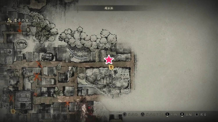 サイレントヒル_f_祈願絵馬_綱田白川の祠近く_マップ