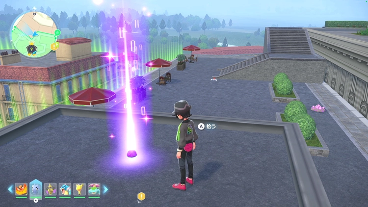 ポケモンZA_カラフルなネジ_フィールド入手_ローズ6番地の建物の屋根上_周辺