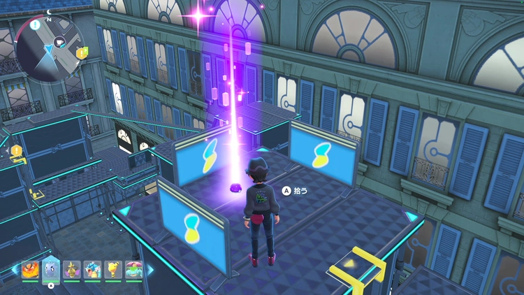 ポケモンZA_カラフルなネジ_フィールド入手_カフェ・ソレイユ前のアスレチック_周辺