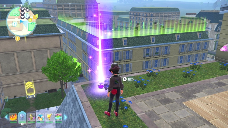 ポケモンZA_カラフルなネジ_フィールド入手_ブルー7番地東の建物の屋根上_周辺