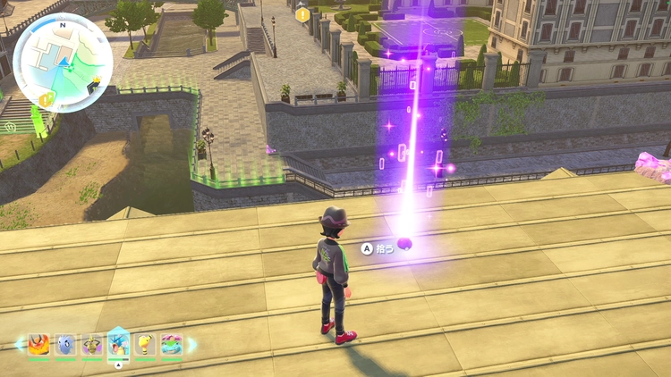 ポケモンZA_カラフルなネジ_フィールド入手_ジョーヌ10番地北西の建物の屋根上_周辺