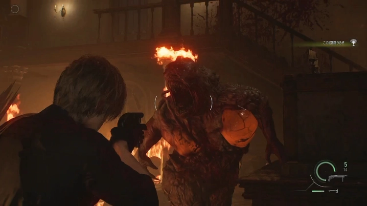 バイオ9_療養所中庭_レオン_3