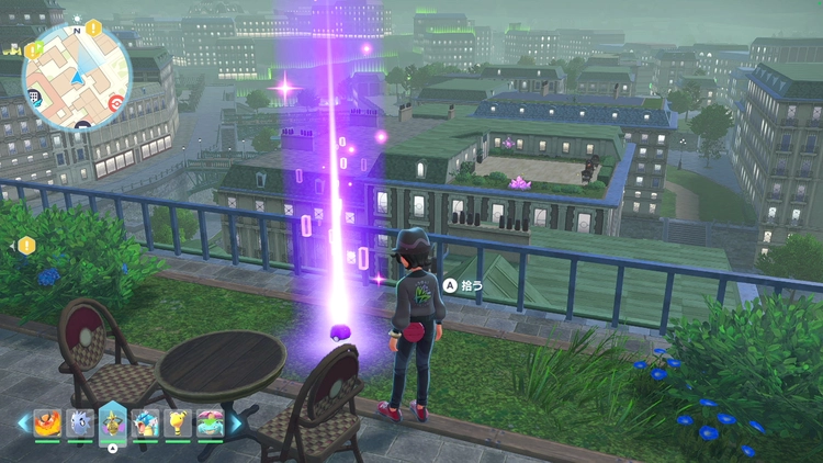 ポケモンZA_カラフルなネジ_フィールド入手_ベール8番地の建物の屋根上_周辺