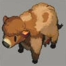 ほの暮しの庭_ふさふさのウシ