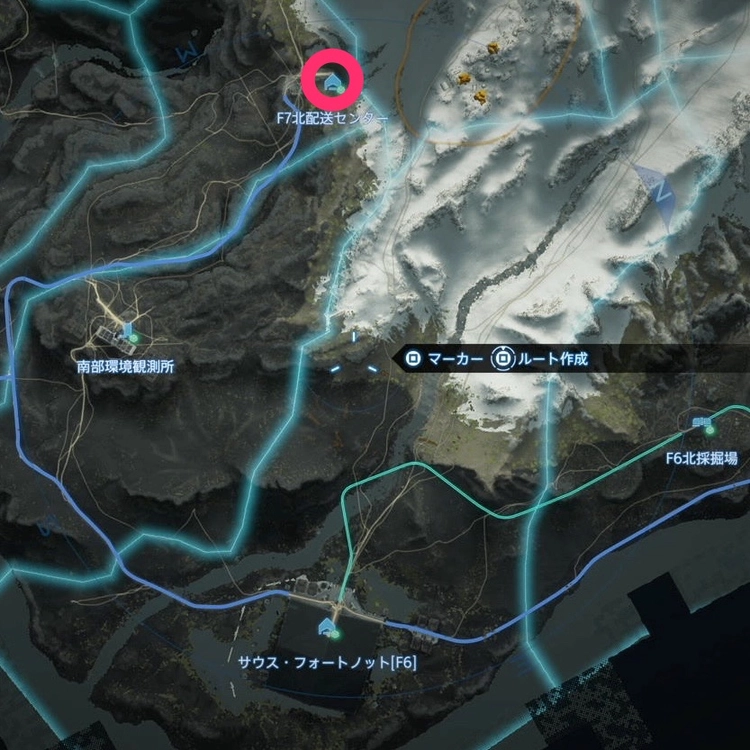 デスストランディング2_南部環境観測所_マップ