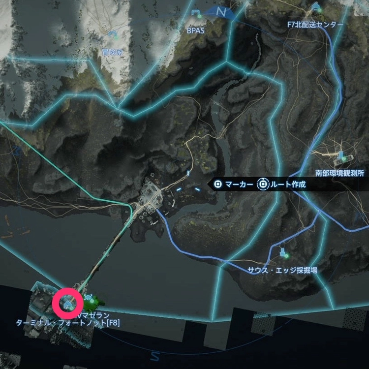 デスストランディング2_F7北配送センター_マップ