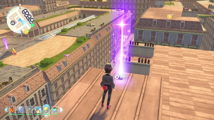 ポケモンZA_カラフルなネジ_フィールド入手_ルージュ3番地の建物の屋根上_周辺