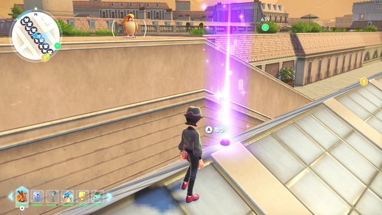 ポケモンZA_カラフルなネジ_フィールド入手_ルージュ4番地の建物の屋根上_周辺