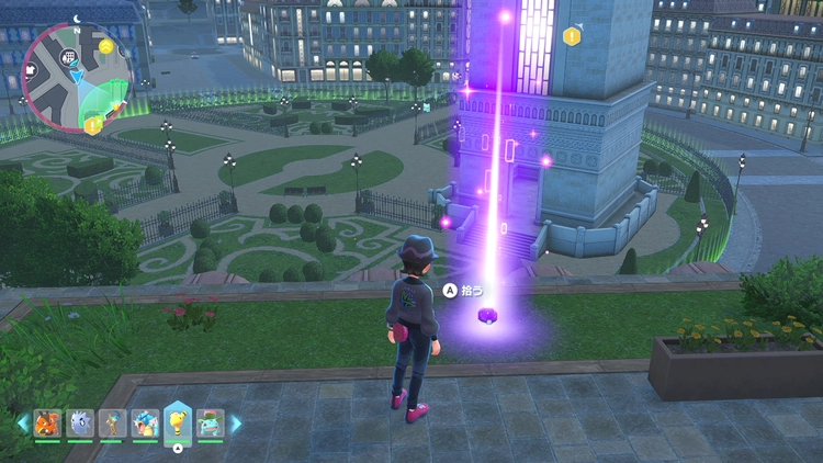 ポケモンZA_カラフルなネジ_フィールド入手_ルージュ5番地の建物の屋根上_周辺