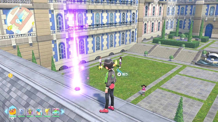 ポケモンZA_カラフルなネジ_フィールド入手_エトワール校の通路の屋根上_周辺