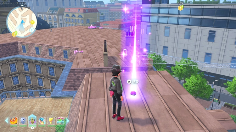 ポケモンZA_カラフルなネジ_フィールド入手_3番ワイルドゾーン西の建物の屋根上_周辺