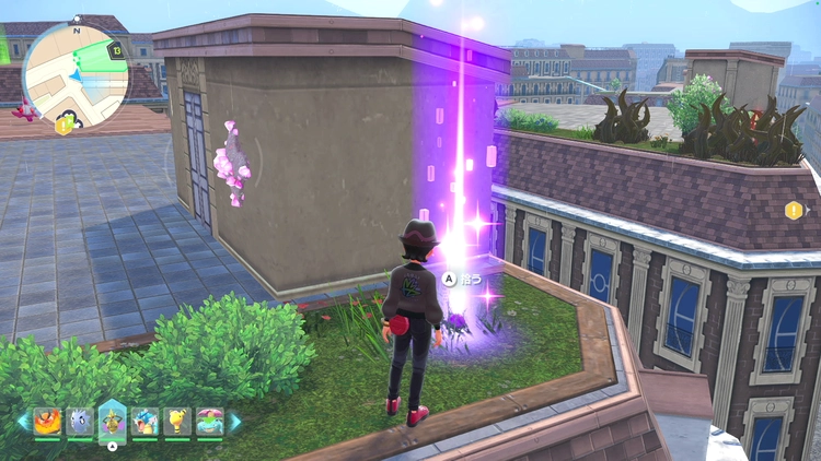 ポケモンZA_カラフルなネジ_フィールド入手_ルージュ7番地の建物の屋根上_周辺