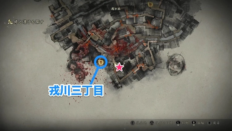 サイレントヒル_f_祈願絵馬_戎川三丁目の祠から南東の行き止まり_マップ