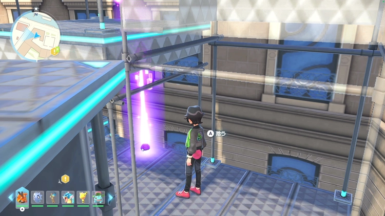 ポケモンZA_カラフルなネジ_フィールド入手_ローズ6番地のアスレチックの中腹_周辺