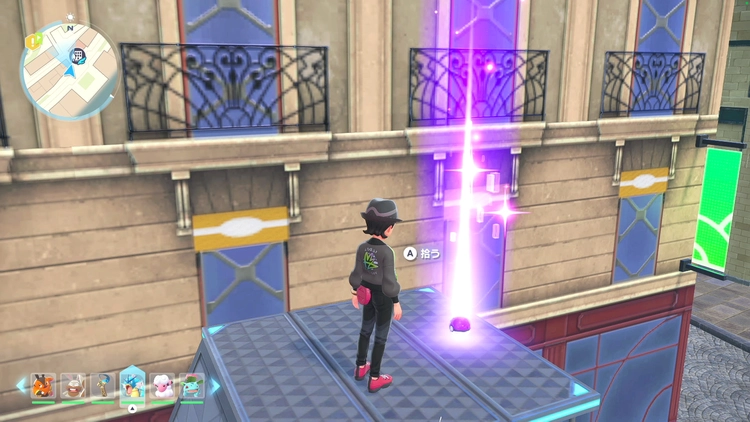 ポケモンZA_カラフルなネジ_フィールド入手_ラシーヌ工務店左のアスレチックス_周辺