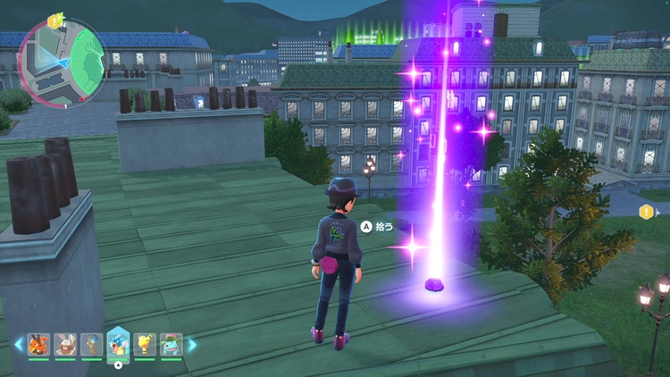 ポケモンZA_カラフルなネジ_フィールド入手_ベール2番地の建物の屋根上_周辺