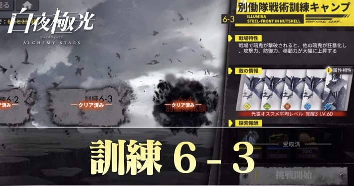 白夜極光 訓練6-3 攻略おすすめキャラ