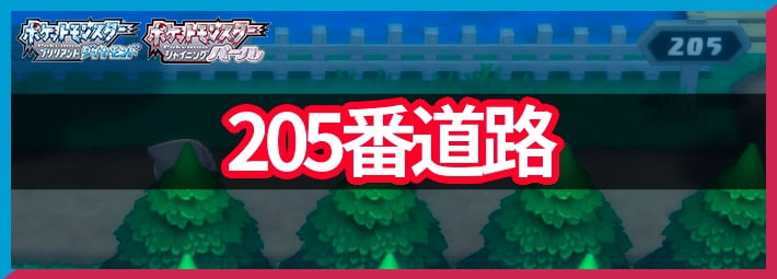 【ポケモンBDSP】205番道路の出現ポケモンと入手アイテム【ダイパリメイク】