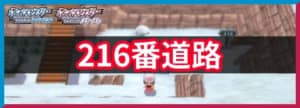 216番道路の出現ポケモンと入手アイテム