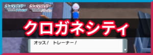 クロガネシティのイベントと入手アイテム