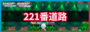 221番道路の出現ポケモンと入手アイテム